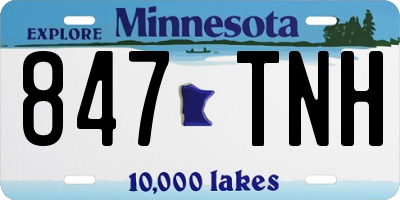 MN license plate 847TNH