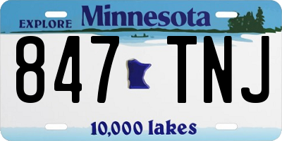 MN license plate 847TNJ