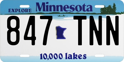 MN license plate 847TNN