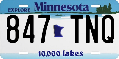 MN license plate 847TNQ