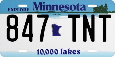 MN license plate 847TNT