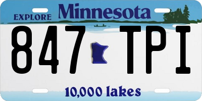 MN license plate 847TPI