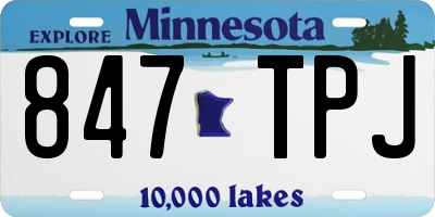 MN license plate 847TPJ