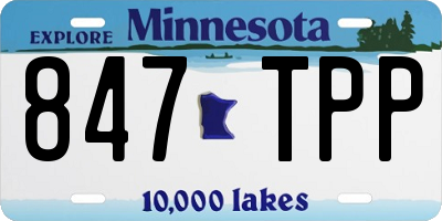 MN license plate 847TPP