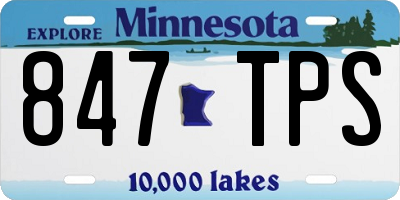 MN license plate 847TPS