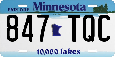 MN license plate 847TQC