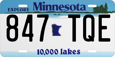 MN license plate 847TQE