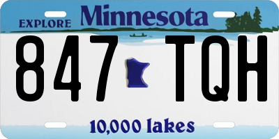 MN license plate 847TQH
