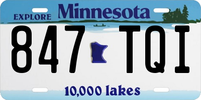 MN license plate 847TQI