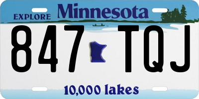 MN license plate 847TQJ