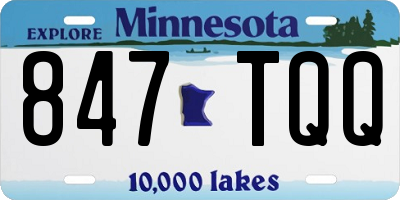 MN license plate 847TQQ