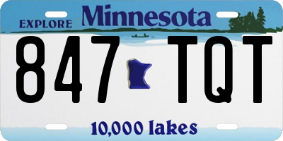 MN license plate 847TQT