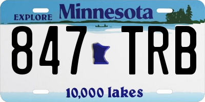 MN license plate 847TRB