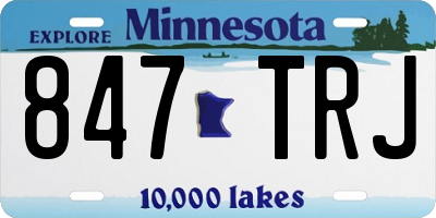 MN license plate 847TRJ