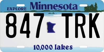 MN license plate 847TRK