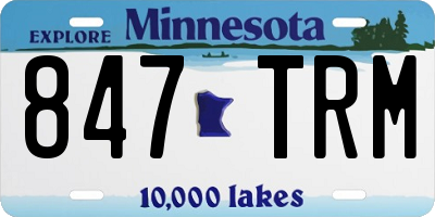 MN license plate 847TRM