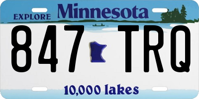 MN license plate 847TRQ