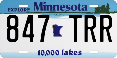 MN license plate 847TRR