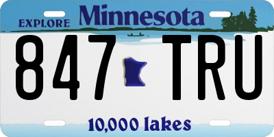 MN license plate 847TRU