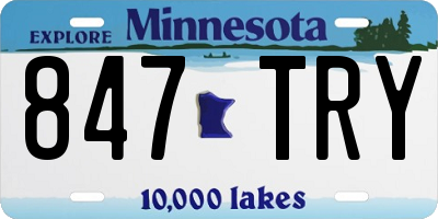 MN license plate 847TRY