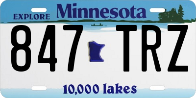 MN license plate 847TRZ