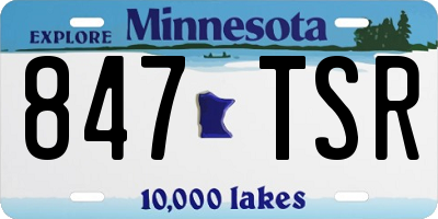 MN license plate 847TSR