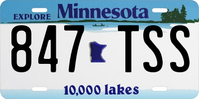 MN license plate 847TSS