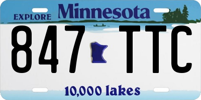 MN license plate 847TTC