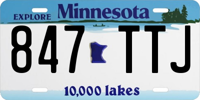 MN license plate 847TTJ