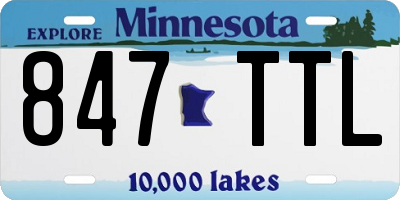 MN license plate 847TTL