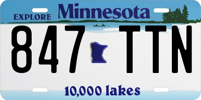 MN license plate 847TTN