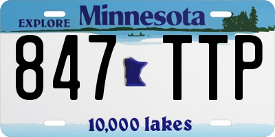 MN license plate 847TTP