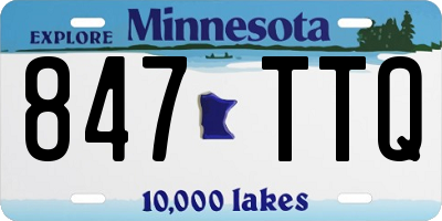 MN license plate 847TTQ