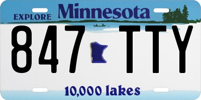 MN license plate 847TTY