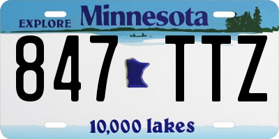 MN license plate 847TTZ