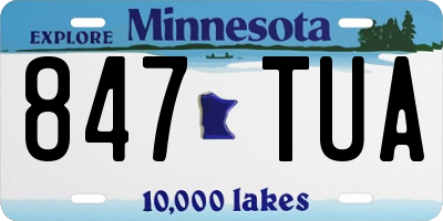 MN license plate 847TUA