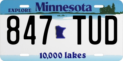 MN license plate 847TUD