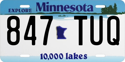 MN license plate 847TUQ