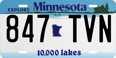 MN license plate 847TVN