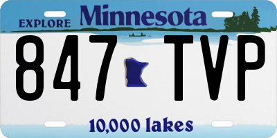 MN license plate 847TVP