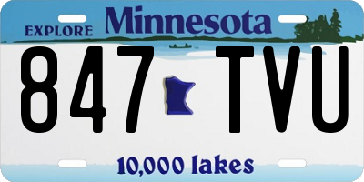 MN license plate 847TVU