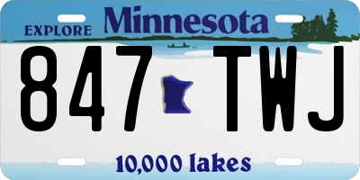 MN license plate 847TWJ