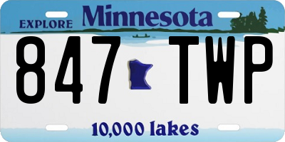 MN license plate 847TWP