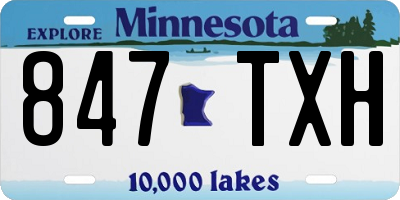 MN license plate 847TXH