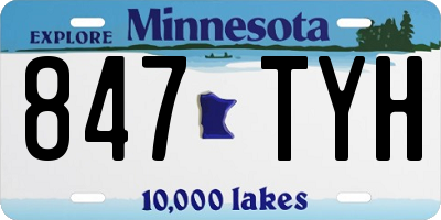 MN license plate 847TYH