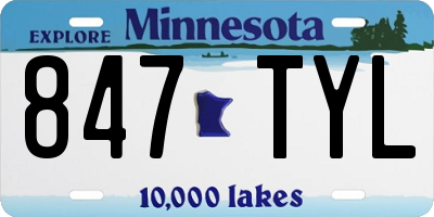 MN license plate 847TYL