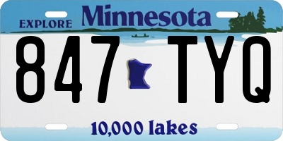 MN license plate 847TYQ