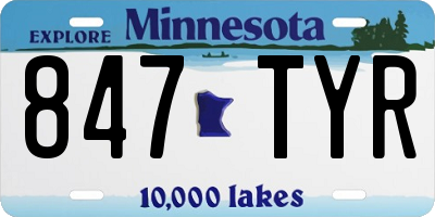 MN license plate 847TYR