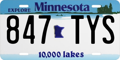 MN license plate 847TYS