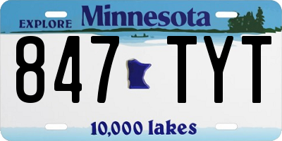 MN license plate 847TYT